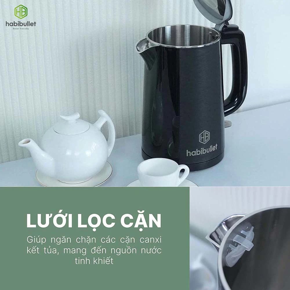 Habibullet KHB2486 trang bị lưới lọc bã trà